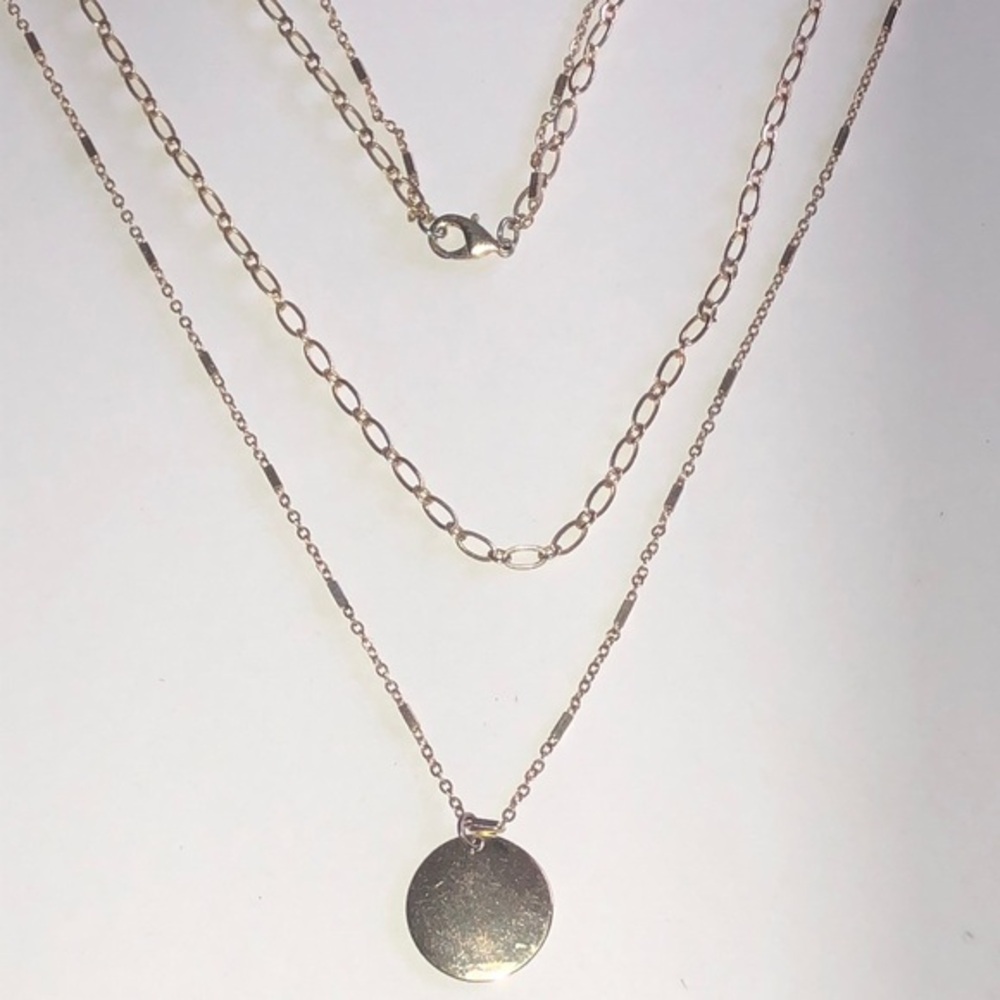 Elegant Gold Tone Boho Pendant Necklace
